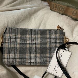 Plaid Gray Crossbody Bag